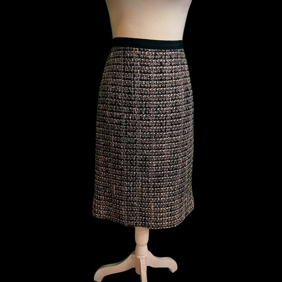 J. Crew ‘No. 2 Pencil Skirt’ in Black & Gray Marled “Midnight Tweed” Size 12 - Picture 5 of 16